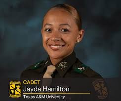 We're heading to Aggie country today for our Army ROTC #CadetoftheWeek!  Meet Jayda Hamilton, a senior majoring in Psychology at Texas A&M  University in College Station, Texas. Hamilton is being recognized as