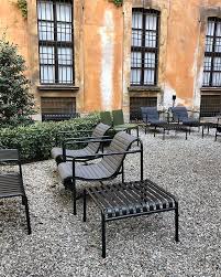 By Haynorgepalissade Lounge Chair High Anthracite Med Quilted Seat Cushion Hay Palissade Haynorge Haydesign Haypalazzoclerici Salondelmobi Garten Balkon