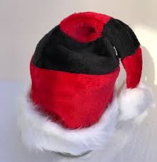 Black And Red Santa Hat Details About Santa Hat Black And Red Striped Plush Sz S M Children Teens Holiday Party Cap Red Stripes Hats Santa Hat