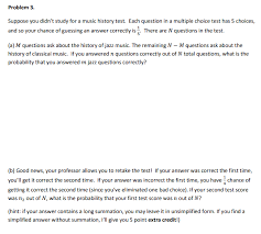 How do i study for a history test? Problem 3 Suppose You Didn T Study For A Music Chegg Com