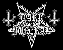 Dark Funeral Black Metal Logo Canvas Patch Flaming Pentagram Baphomet Inverted Cross Dark Funeral Metal Band Logos Black Metal