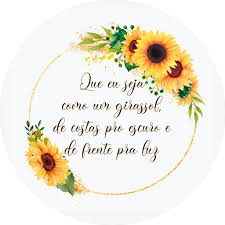 Painel De Festa Redondo Em Tecido - Girassois Geométricos Frases 037