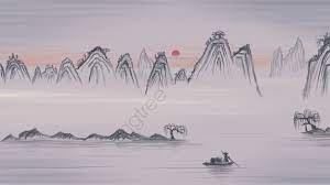 中國風山水墨畫桂林山水旅行秋天插畫海報 中國風 山水墨畫 桂林山水插畫素材 免版稅 in 2021 autumn illustration illustrations posters ink painting