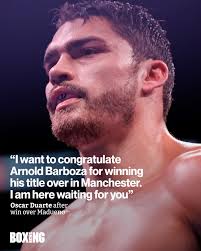 Oscar Duarte tells Arnold Barboza Jr, “I'm waiting for you!” Read:  https://buff.ly/42ZvjlU