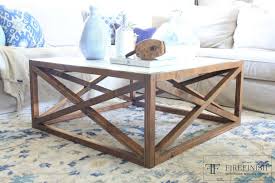 Looked him squarely in the eye; Square X Coffee Table By Firefinish Ana White
