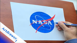 How to draw a nasa space shuttle. Drawing The Nasa Logo Youtube
