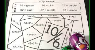If your little ones are learning addition, these are the perfect little worksheets to help them have fun with math. 2 Digit Addition Color By Number Worksheets Just Perfect For Some Second Grade Fun Fern Smith S Classroom Ideas