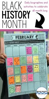 Celebrate Black History Month In The Classroom With This Interactive Calen Black History Month Calendar Black History Activities Black History Month Activities