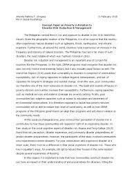 Check spelling or type a new query. Concept Paper Disaster Risk Reduction Risk