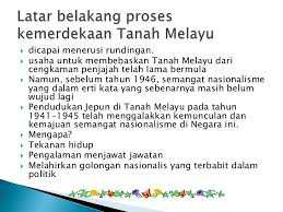 Kemerdekaan persekutuan tanah melayu telah diisytiharkan secara rasmi tepat jam 9.30 pagi pada 31 ogos 1957. Proses Kemerdekaan Tanah Melayu 1957
