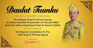 Birth of tuanku sari lenggeng tuanku raja alam pagar. Holiday Notice Installation Of The 16th Yang Di Pertuan Agong Easyparcel Delivery Made Easy