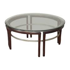 *hand finished java wood with hardwood composite and resin *sturdy construction can hold heavy objects. 77 Off Macy S Macy S Fusion Round Coffee Table Tables