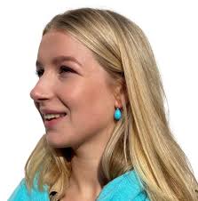 Mugello Paar Ohrhänger Lea türkis gold-platt. hochwertiger Modeschmuck,  made in Germany Heide Heinzendorff, hochwertige Glashandwerkarbeit