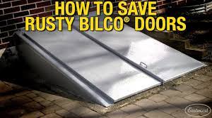 The complete painting of all stair halls from the lowest. Diy Rust Treatment How To Save Rusty Bilco Doors Rust Encapsulator Platinum Eastwood Youtube
