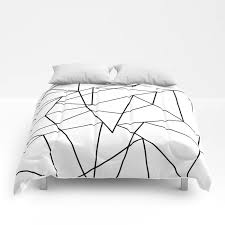 Black And White Pattern Bed Sheets Buy Simple Modern Black And White Geometric Pattern Comforters By Blackstrawberry Worldwide Shipping Available A Pattern Comforters Comforters Black Comforter