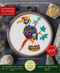 Counted cross stitch.design by dimensions via susan winget mediterranean flavorsget one of your own, and get started. Great Hornbill Cross Stitch Pattern Artofit