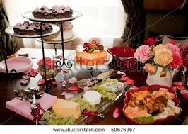 Beautifully Decorated Party Setting With Gourmet Desserts And Appetizers Appetizers Table Gourmet Desserts Gourmet Desserts Presentation
