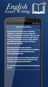 An app that writes essays for you helps you to craft properly structured writing pieces, ensure that you don't have any grammar and punctuation mistakes diaro just crossed 3 million downloads in google play and it's been featured as an editors' choice. English Essay Writing For Android Apk Download