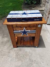 Cowboys Custom Cooler Wooden Cooler Wood Pallet Projects Backyard Diy Projects