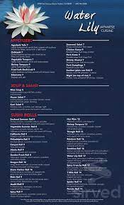 Water Lily Japanese Cuisine menus in Stone Harbor, New Jersey, United States
