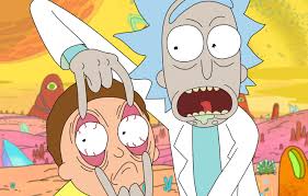 Wallpaper Language Eyes Background Planet Surprise Hairstyle Fingers Bathrobe Crazy Drool Big Eyes Rick Rick And Morty Rick Rick And Morty Morty Images For Desktop Section Filmy Download