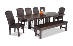 Beautiful dining room sets, tables with chairs or bench. Mesa 8 Piece Dining Set With Storage Bench And Upholstered Side Chairs Dining Room Table Upholstered Side Chair Furniture