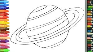 Pagina Di Colorazione Saturno Come Disegnare E Colora Per I Bambini Youtube Come Disegnare Disegni Saturno