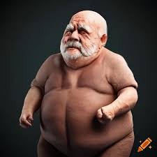 Chubby old man on Craiyon