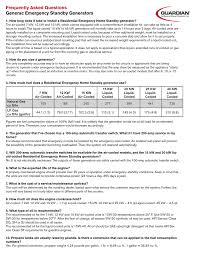 frequently asked questions generac emergency standby