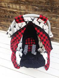 Deer Plaid Car Seat Cover Car Seat Canopy Custom Gift Sets New Baby Products Baby Car Seats Baby