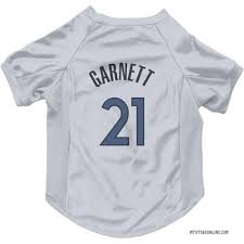 Kevin Garnett White Minnesota Timberwolves Cat & Dog Pet Jersey