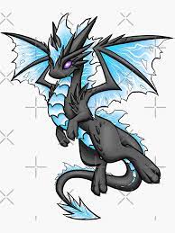 Blue Lightning Dragon Sticker By Rebecca Golins In 2021 Dragon Drawing Cute Dragon Drawing Dragon Artwork