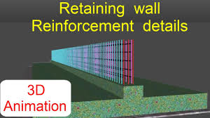 Galvanized wire horizontal joint reinforcement may be required, one type is called depends, are you going to build a 30 inches tall retaining wall then maybe you don't needed, but if you're planing to build a basement wall with a. Reinforcement Details Of Retaining Wall 3d Animation Youtube