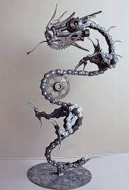 Steampunk Metal Dragon By Metalmorphoses On Etsy 870 00 Metal Art Scrap Metal Art Steampunk Dragon