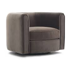 Alden Barrel Club Return Swivel Chair Br Available Online And In Stores Upholstered Swivel Chairs Swivel Chair Living Room Brown Leather Recliner Chair