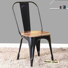 2 graphite grey metal seat tolix style dining chairs industrial very slight 2nds. Iron Chair Buy Metal Chairs Online In India Upto 55 Off
