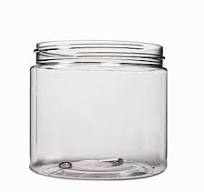 16oz (473ml) Clear PET Wide Mouth Round Plastic Jar - 89-400 Neck