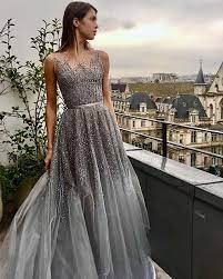 21 Silver Wedding Dresses That You Ll Fall In Love With Page 2 Of 2 Stayglam Silver Wedding Dress Grey Wedding Dress Silver Prom Dress