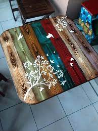 Painted Kitchen Table Top Ideas Faux Wood For Tops Genegdansk Co Faux Wood Paint Painted Furniture Wood Crafts