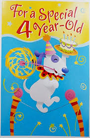 Check spelling or type a new query. Amazon Com For A Special 4 Year Old Happy Birthday Greeting Card Party Puppy Dog Four 4th Fourth Office Products