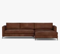 Why couldn't we make our own? Jake Leather Sofa Double Wide Chaise Sectional Pottery Barn