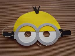 Mascaras De Minions En Goma Eva 40 00 Minions Artesania De Minion Fiesta De Minion