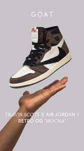 Travis Scott X Air Jordan 1 Retro High Og Mocha Video Sneakers Fashion Nike Air Jordan Shoes Sneakers