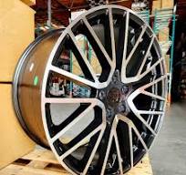 22" Black Machined Wheels Fits Porsche Cayene, Panamera 4, GTS, Turbo,  Hybrid