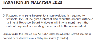 Regardless of what they're called, you have to keep track of the additional benefits given to you because they may either be taxable or tax exempt. Solved Taxation In Malaysia 2020 5 A Payer Who Pays Int Chegg Com