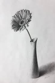 50 Easy Flower Pencil Drawings For Inspiration Flower Sketch Pencil Pencil Drawings Of Flowers Flower Vase Drawing