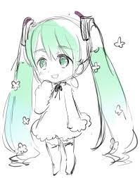 Hidekaz Himaruya S Blog Drawing Of The Vocaloid Hatsune Miku The Author Of Axis Powers Hetalia Hatsune Miku Miku Hatsune