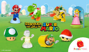 The mushroom didn't have eyes and had a red & yellow color scheme rather than the modern red & white. Mcdonald S Happy Meals Power Up With Toys Based On Mario And Friends Business Wire