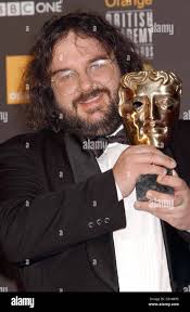 Peter Jackson with the Best Director award for Lord of the Rings during the  Orange British Academy Film Awards at the Odeon cinema in London's  Leicester Square Stock Photo