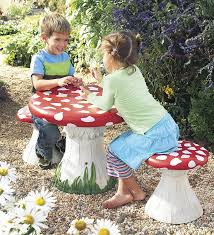 Mushroom Table Collection Accessories Kids Play Area Outdoor Kids Backyard Play